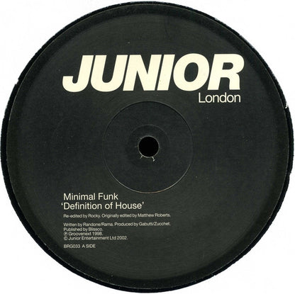 Minimal Funk : Definition Of House (12")