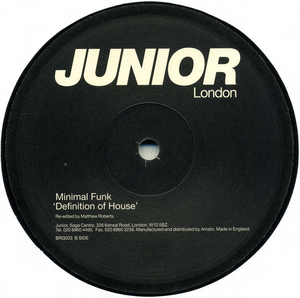 Minimal Funk : Definition Of House (12")