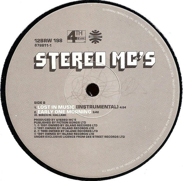 Stereo MC's : Lost In Music (12", Single)