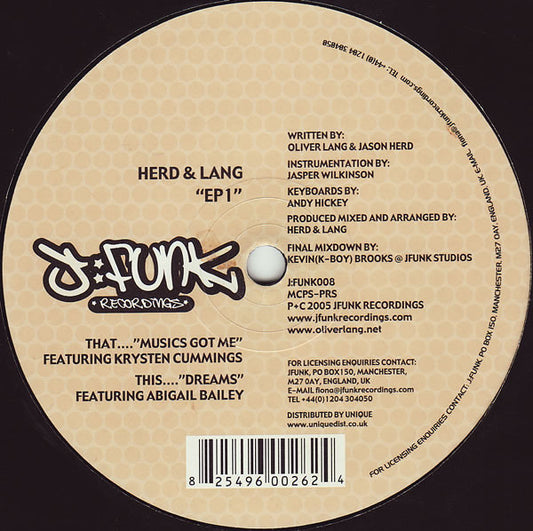 Jason Herd & Oliver Lang : EP1 (12", EP)