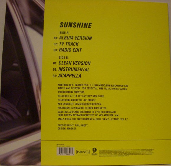 Jaÿ-Z* Featuring: Babyface & Foxy Brown : Sunshine (12")