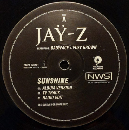 Jaÿ-Z* Featuring: Babyface & Foxy Brown : Sunshine (12")