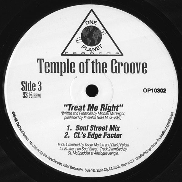 Temple Of The Groove : Treat Me Right (2x12")