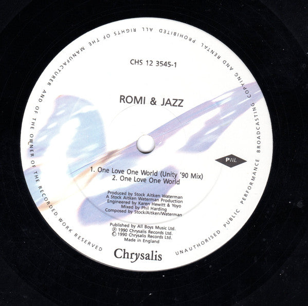 Romi & Jazz : One Love One World (12")