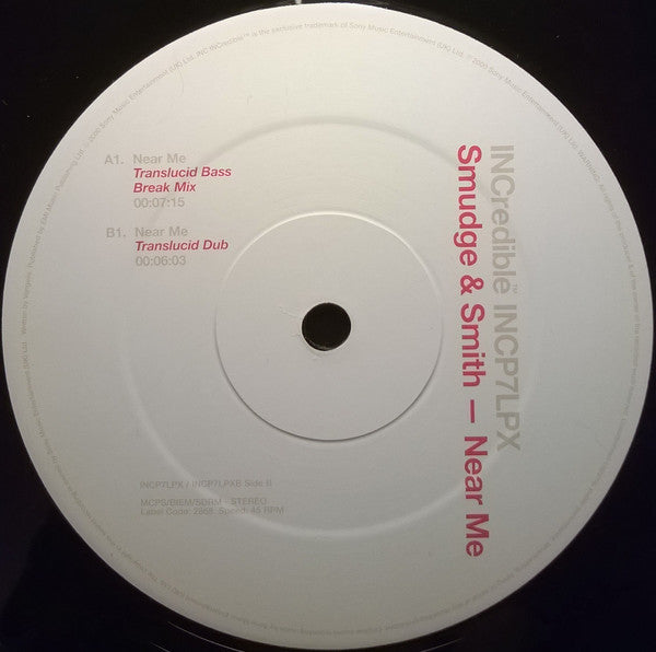 Smudge & Smith : Near Me (12", Promo)