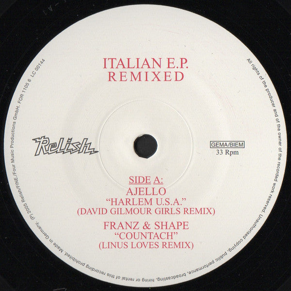 Various : Italian E.P. Remixed (12")