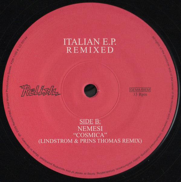 Various : Italian E.P. Remixed (12")