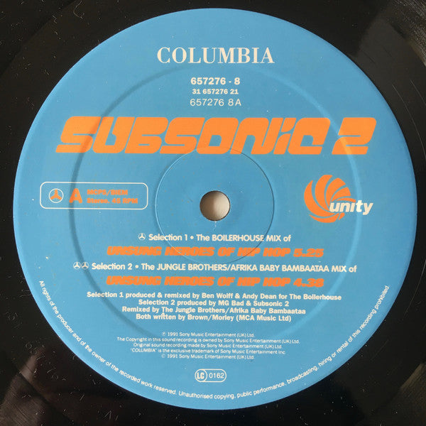 Subsonic 2 : Unsung Heroes Of Hip Hop (12", Single)