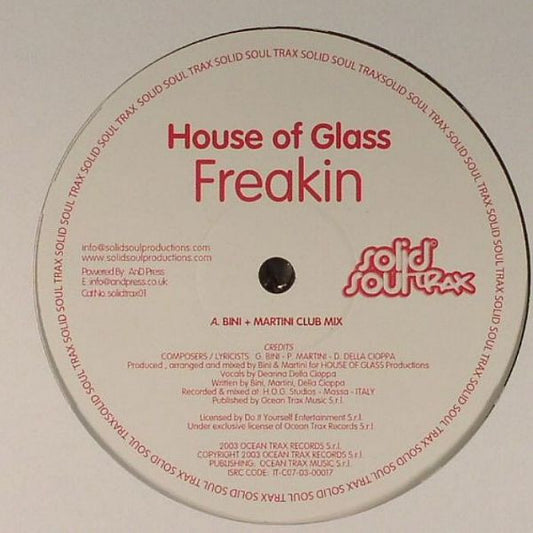 House Of Glass : Freakin (12", S/Sided)