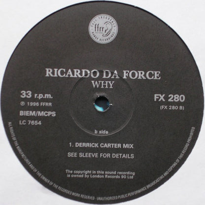 Ricardo Da Force : Why? (12", Single)
