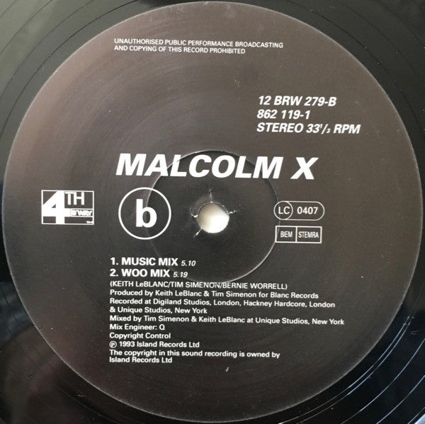 Malcolm X : Stop The Confusion (12")