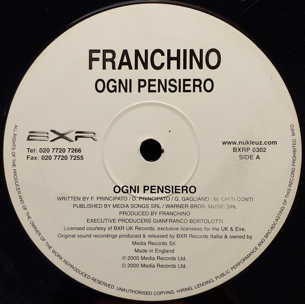 Franchino : Ogni Pensiero (12")