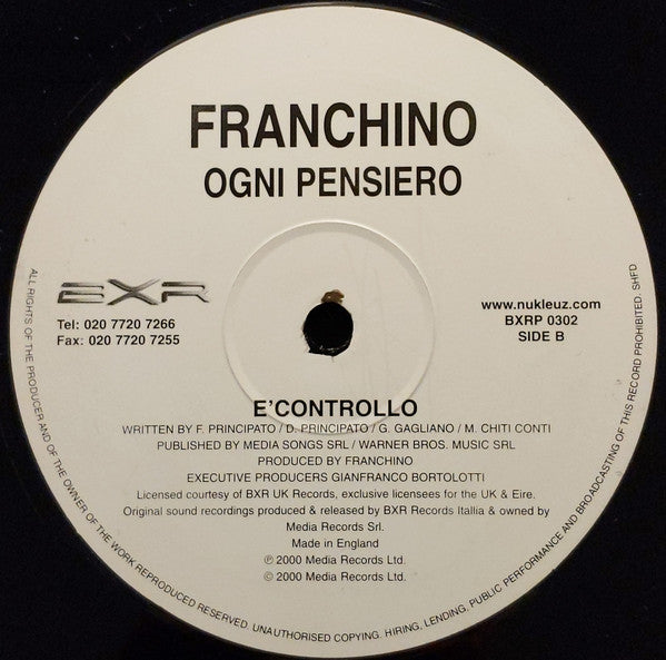 Franchino : Ogni Pensiero (12")