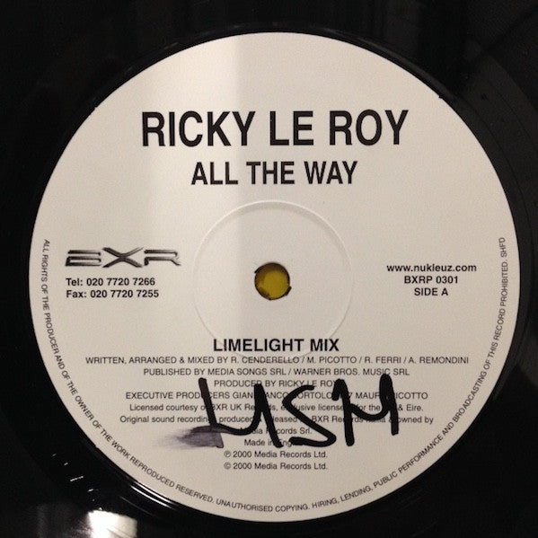 Ricky Le Roy : All The Way (12")