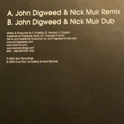 Chab Feat. JD Davis : Closer To Me (John Digweed & Nick Muir Remixes) (12")