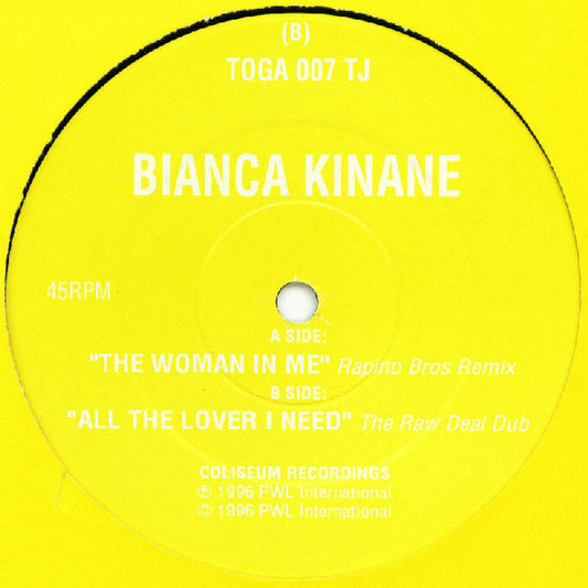 Bianca Kinane : The Woman In Me (12", Promo)
