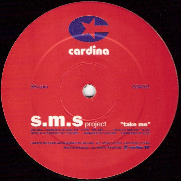 S.M.S Project* : Take Me (12")