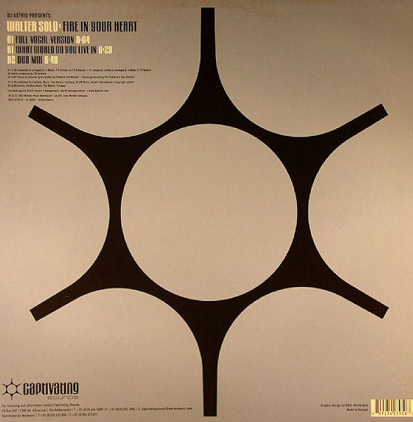 DJ Astrid Presents: Walter Solo : Fire In Your Heart (12")