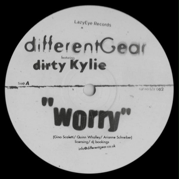 DifferentGear* Featuring Dirty Kylie : Worry (12")