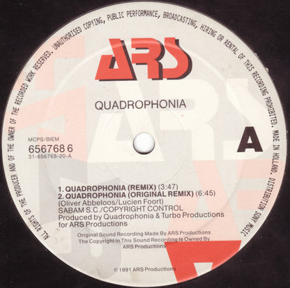 Quadrophonia : Quadrophonia (12")