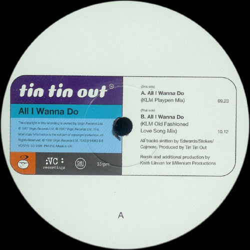 Tin Tin Out : All I Wanna Do (12")