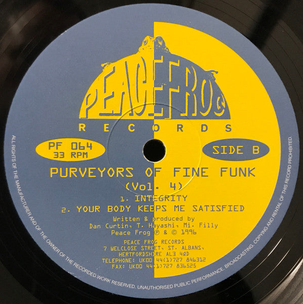 Purveyors Of Fine Funk : Vol. 4 (12")