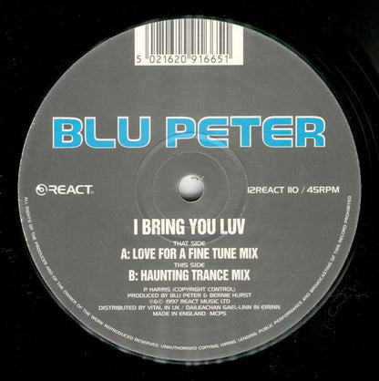 Blu Peter : I Bring You Luv (12")