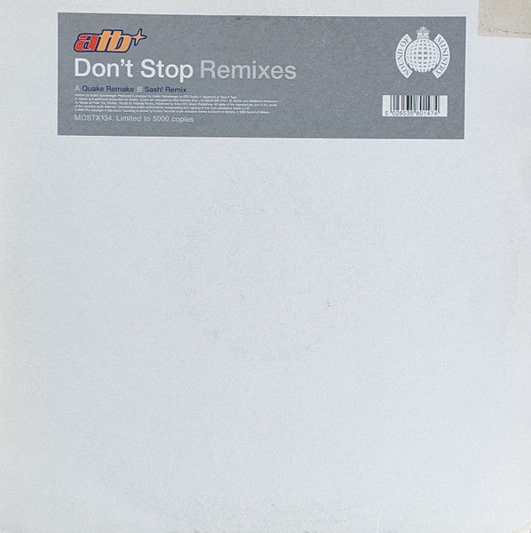 ATB : Don't Stop (Remixes) (12", Ltd)