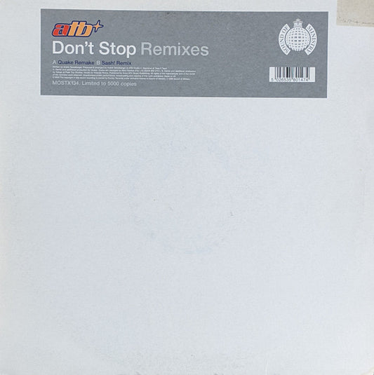 ATB : Don't Stop (Remixes) (12", Ltd)