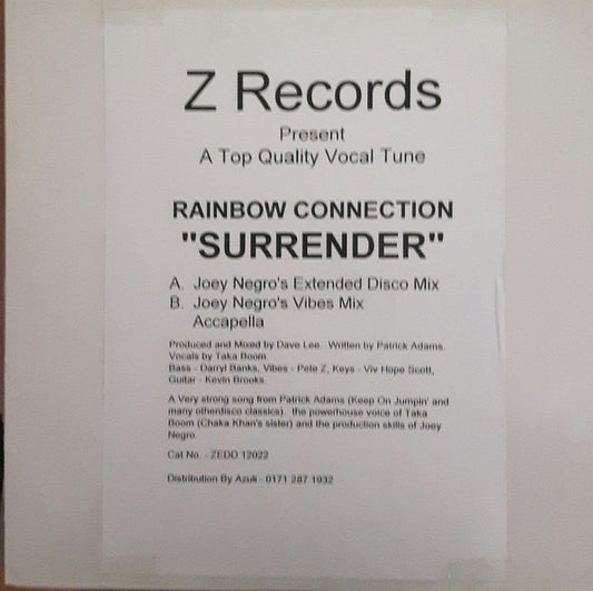 Rainbow Connection (2) : Surrender (12", Promo)