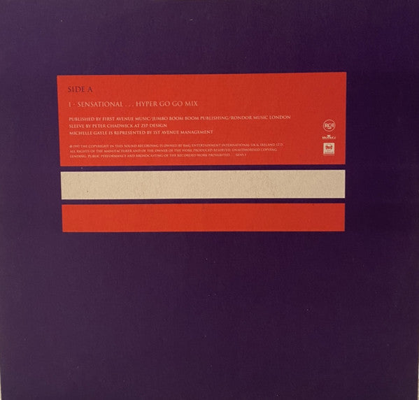 Michelle Gayle : Sensational (12", S/Sided, Promo)