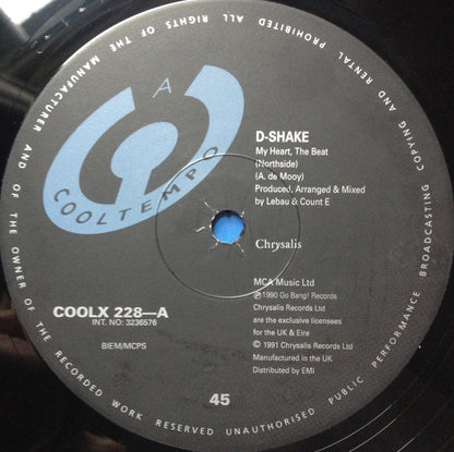 D-Shake : My Heart, The Beat / Dance The Night Away (12")