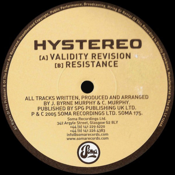 Hystereo : Validity Revision (12")