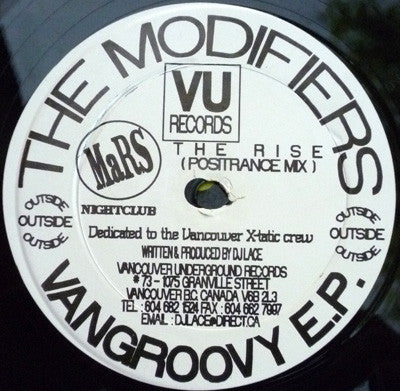 The Modifiers : Vangroovy E.P. (12")
