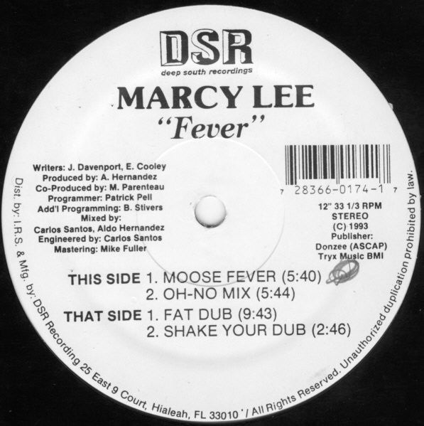 Marcy Lee : Fever (12")