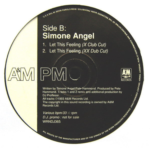 Simone Angel : Let This Feeling (Remixes) (2x12", Promo)