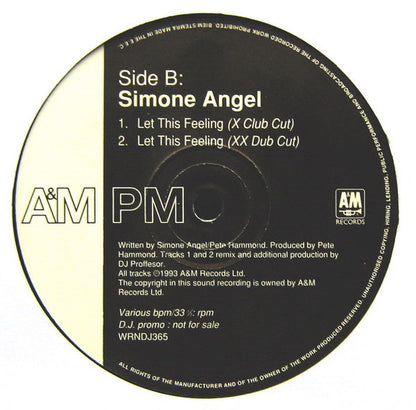 Simone Angel : Let This Feeling (Remixes) (2x12", Promo)