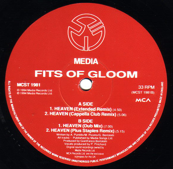 Fits Of Gloom : Heaven (12", Single)