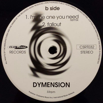 Dymension : I'm The One You Need (12")