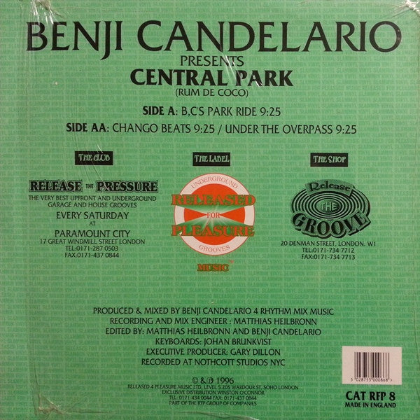 Benji Candelario : Central Park (Rum De Coco) (12")