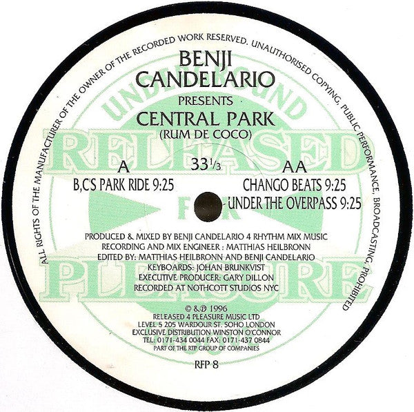 Benji Candelario : Central Park (Rum De Coco) (12")