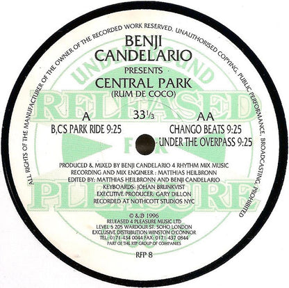 Benji Candelario : Central Park (Rum De Coco) (12")
