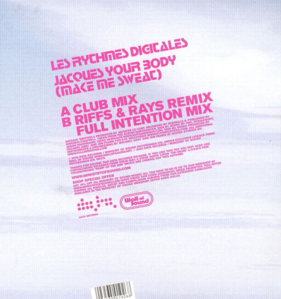 Les Rythmes Digitales : Jacques Your Body (Make Me Sweat) (12")