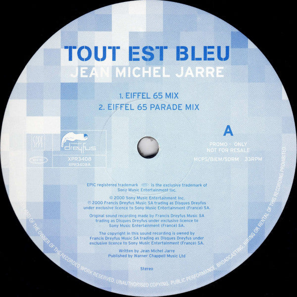 Jean Michel Jarre* : Tout Est Bleu (12", Promo)