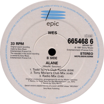 Wes : Alane (12", Single)