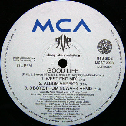 Ebony Vibe Everlasting : Good Life (12")