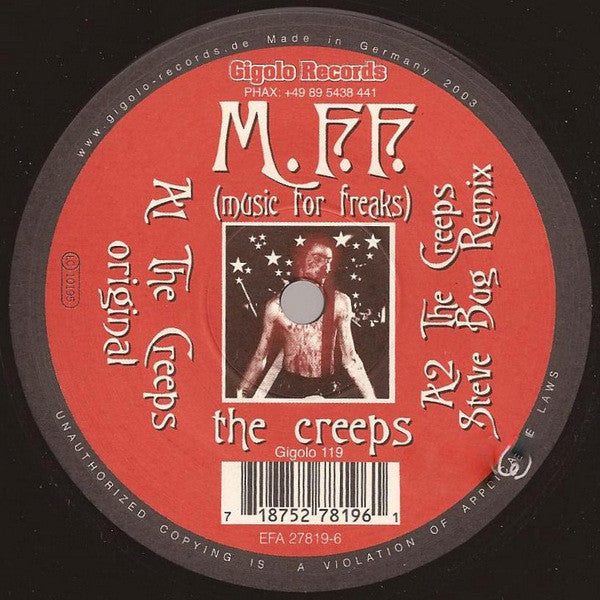 M.F.F. (Music For Freaks)* : The Creeps (12")