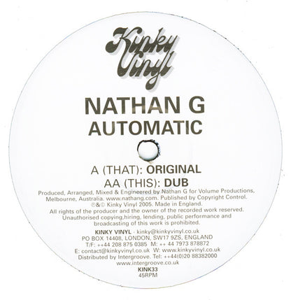 Nathan G : Automatic (12")