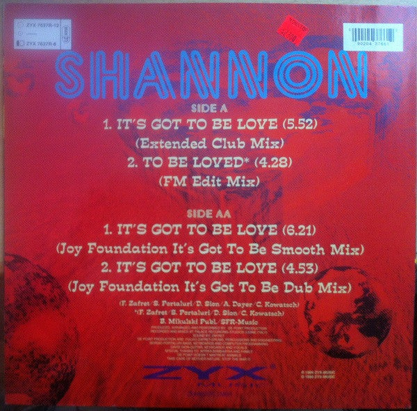 Shannon : It's Got To Be Love (The Joy Foundation Remixes) (12")