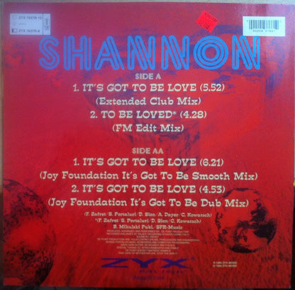 Shannon : It's Got To Be Love (The Joy Foundation Remixes) (12")